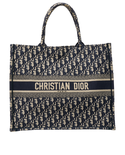 Large Book Tote, &pound;1,200, Handbags, Blue, Canvas, Front view